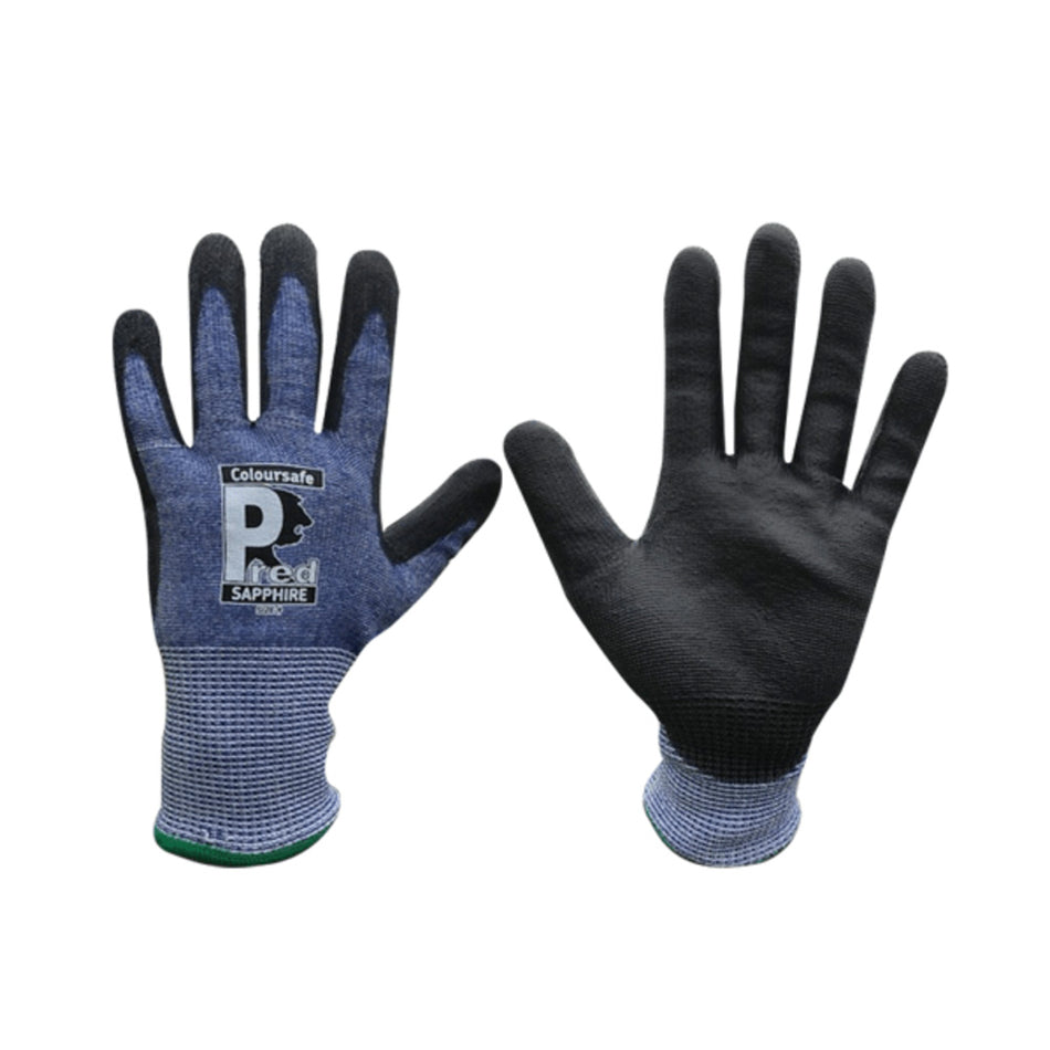 Predator Sapphire Cut F PU Coated Anti Cut Resistant Grip Gloves