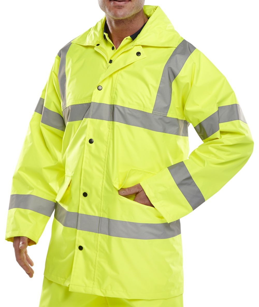 Hi-Vis Lightweight Rain Jacket - Yellow Main Image [src:rjy.jpg@20261026113227]