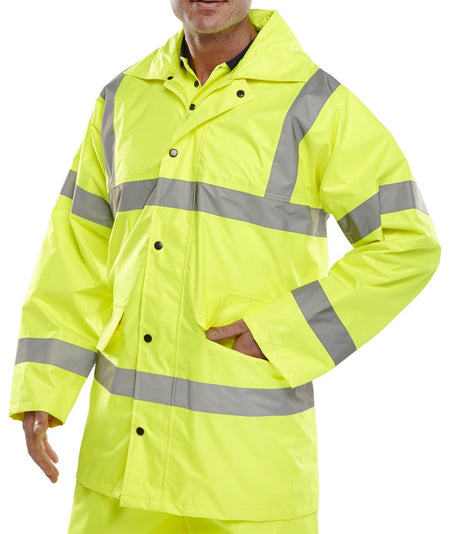 Hi-Vis Lightweight Rain Jacket - Yellow Main Image [src:rjy.jpg@20261026113227]