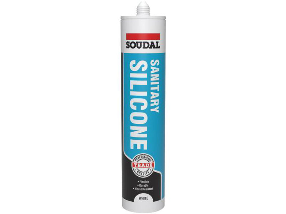 Soudal Sanitary Silicone White 290ml Main Image