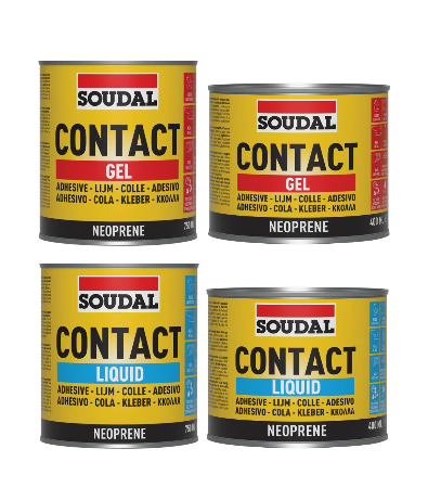 Soudal Contact Adhesive Gel / Liquid / Transparent - 125ml / 400ml / 750ml