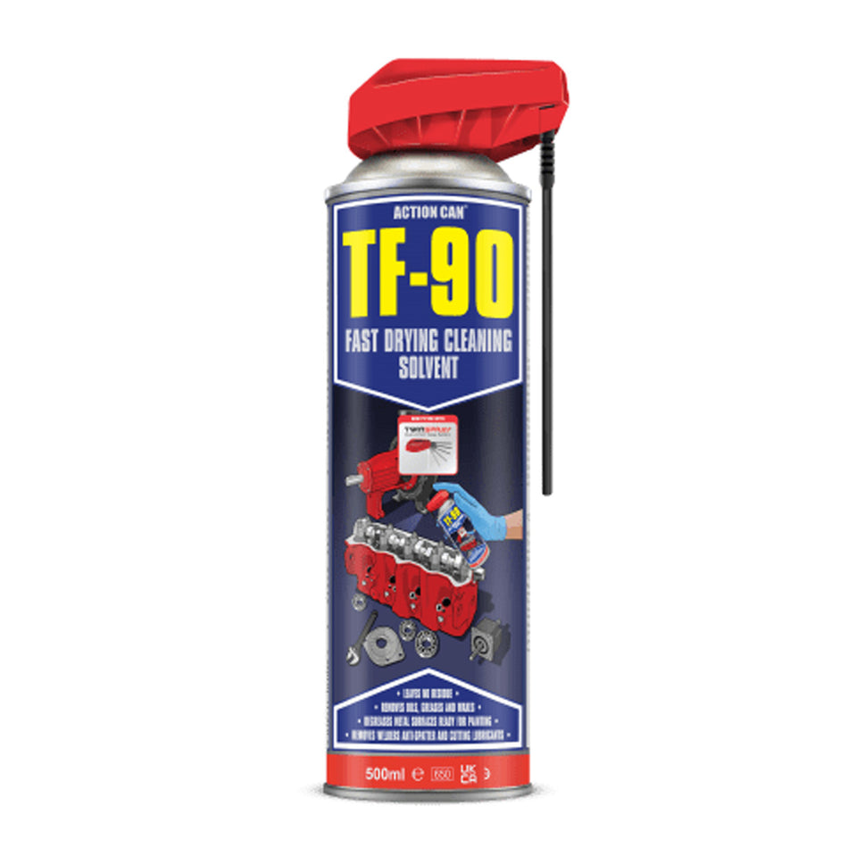 TF-90 Fast Drying Cleaning Solvent 500ml Aerosol TwinSpray Main Image