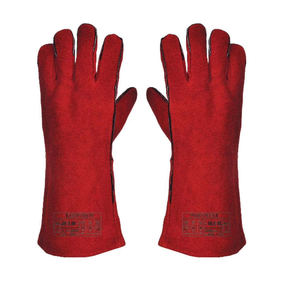 A500 Welders 210 Split Leather Red Gauntlet Main Image