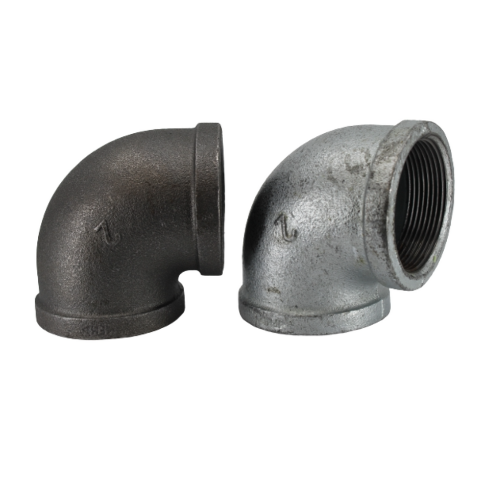 90° F/F Elbow Malleable Iron BSP All Sizes  1/8" - 3"