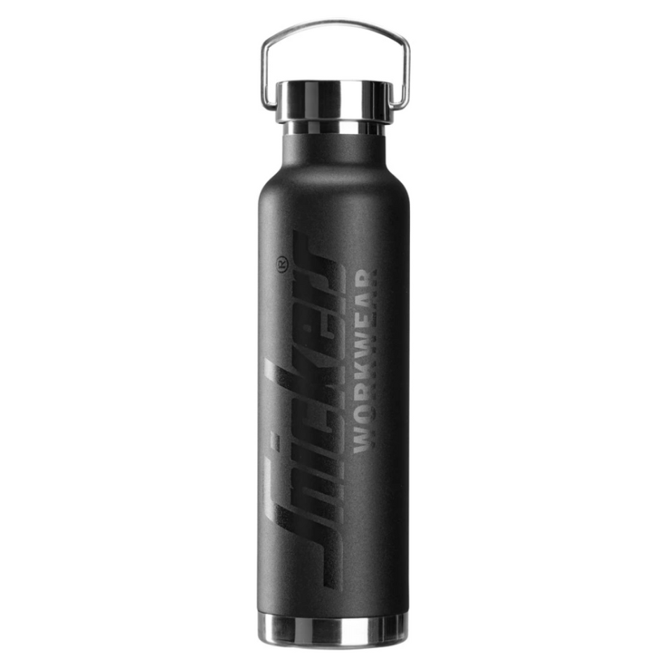 Snickers Workwear 9901 Water Bottle Flask Black Hot Cold Metal Insulated 600ml