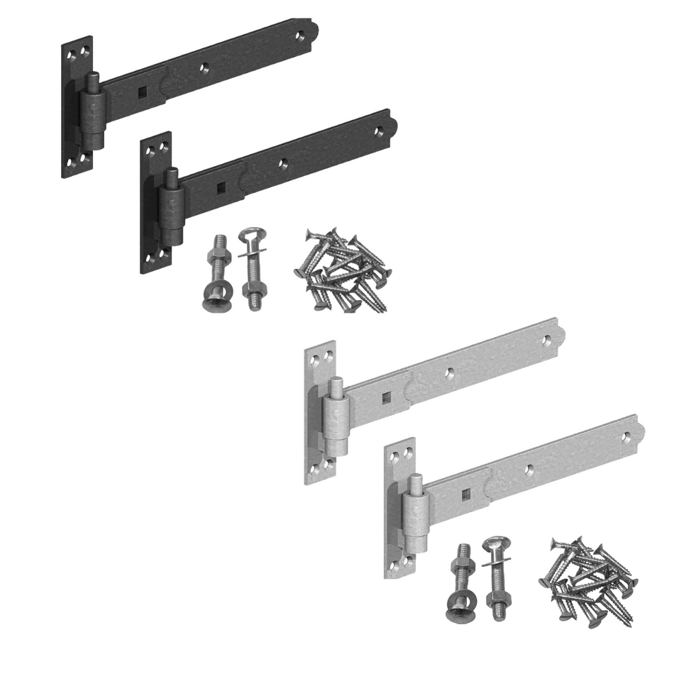 Pair of Hook and Band Hinges - Straight