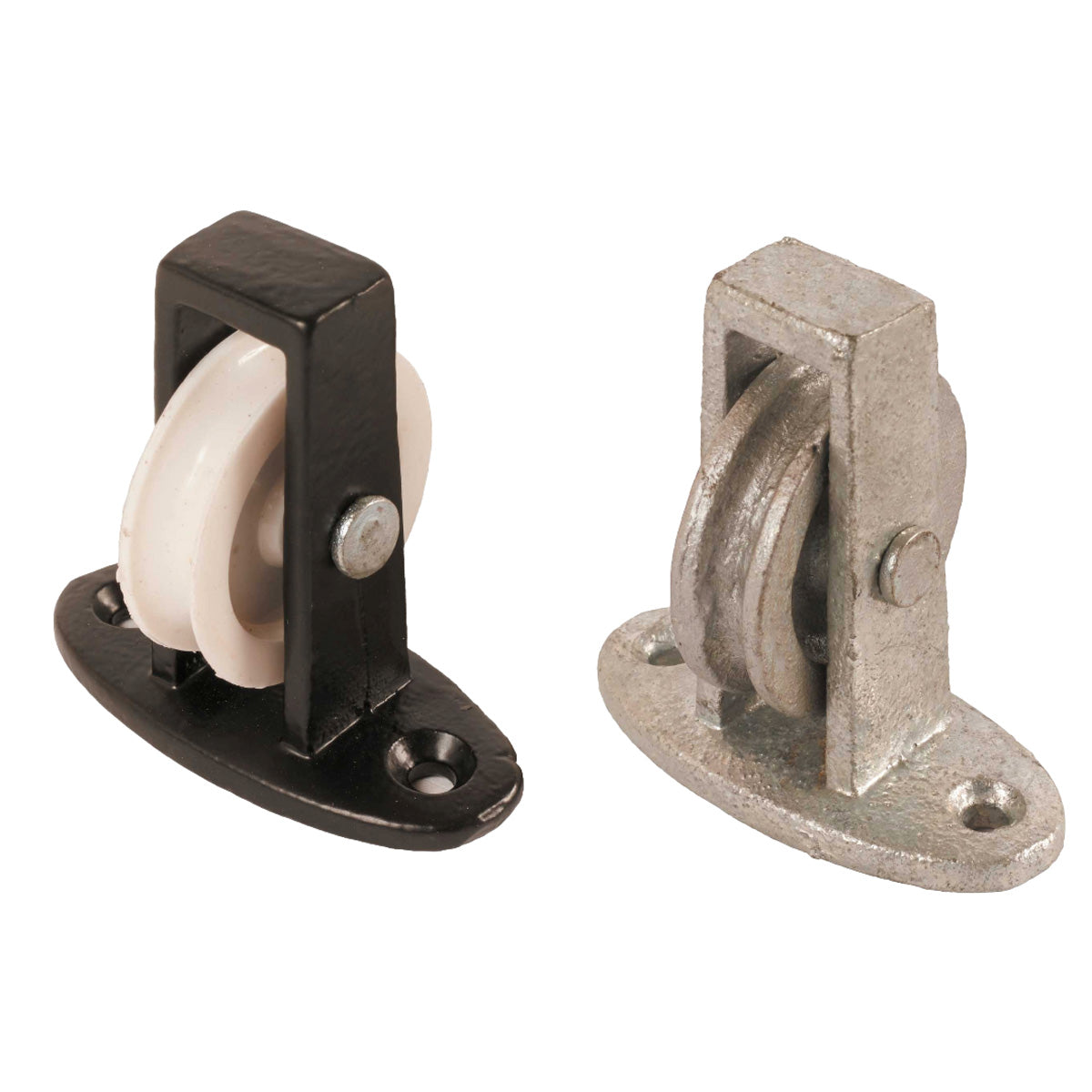 38mm No.264 Upright Cast Pulley - 38mm Nylon Wheel Across The Plate Main Image