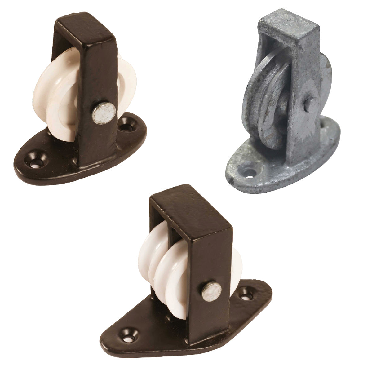38mm No.269 Double Upright Cast Pulley - 38mm Nylon Wheel Along The Plate Main Image
