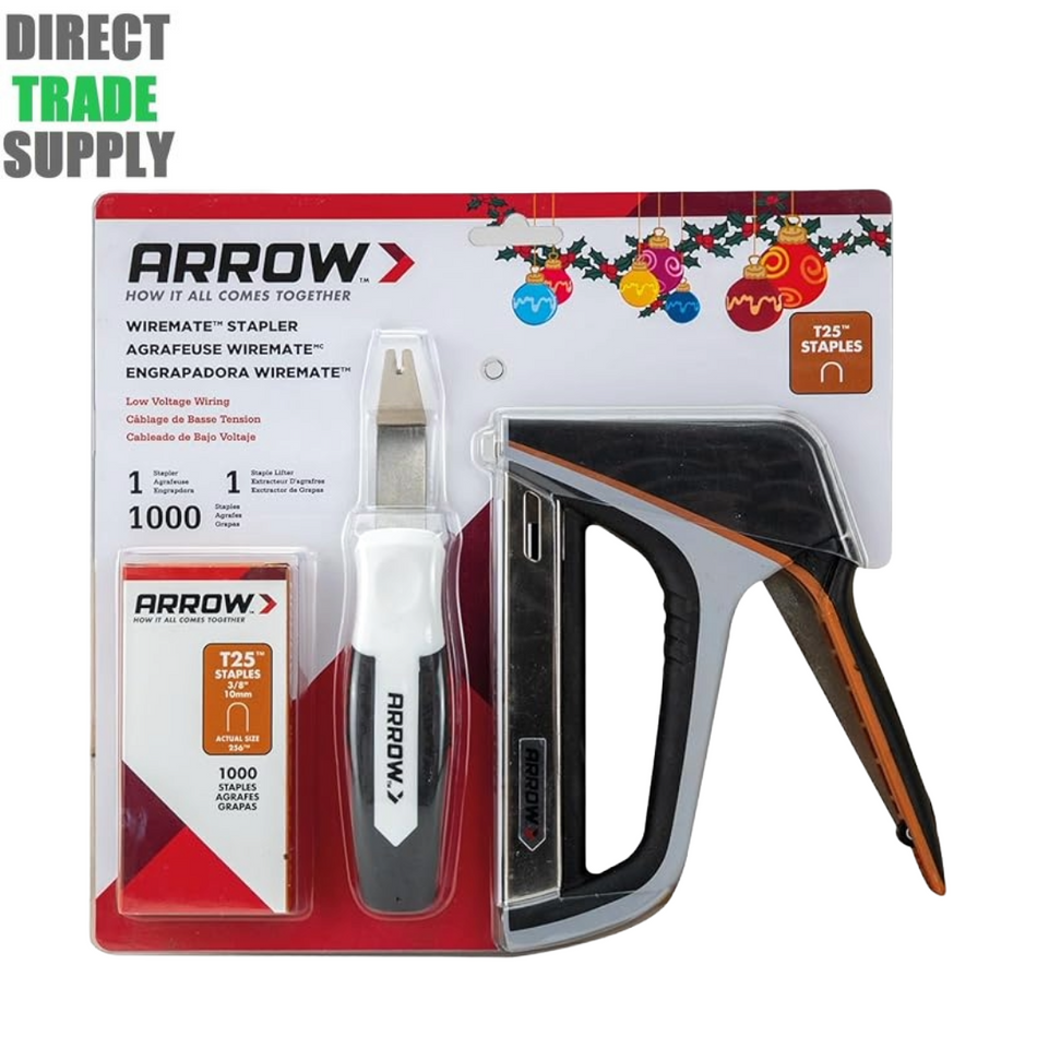 ARROW T25 Wiremate Stapler Contoured Non-Slip Grip Special Addition 1000 Staples