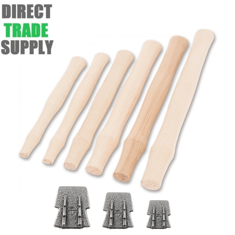 Genuine Hickory Engineers Ball Pein Hammer Handle Shafts With Wedges