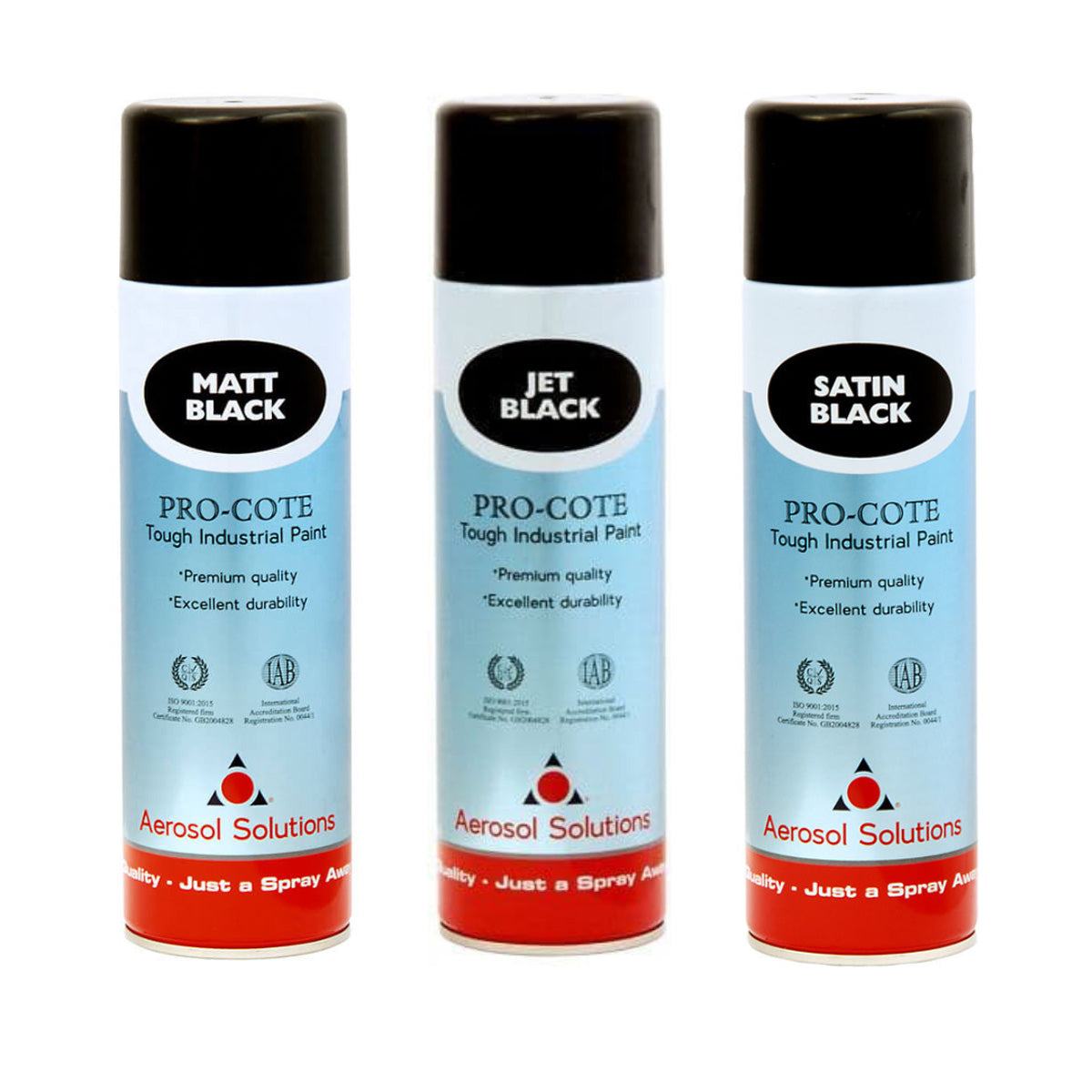 Aerosol Solutions Pro-Cote 500ml Spray Paint - Matt Black Main Image