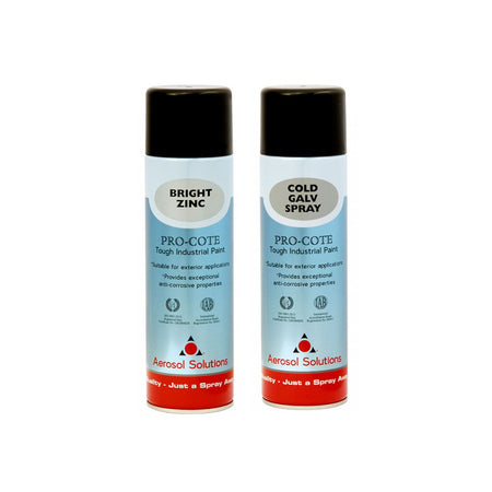 Aerosol Solutions Pro-Cote 500ml Spray Paint - Bright Zinc Main Image