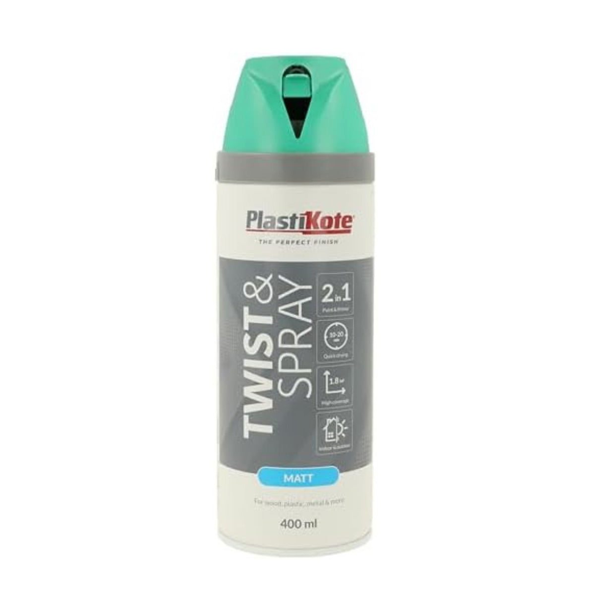 PlastiKote Twist & Spray Paint 400ml - Matt Grey Sky White [src:untitled_design_9.jpg@20260112092434]