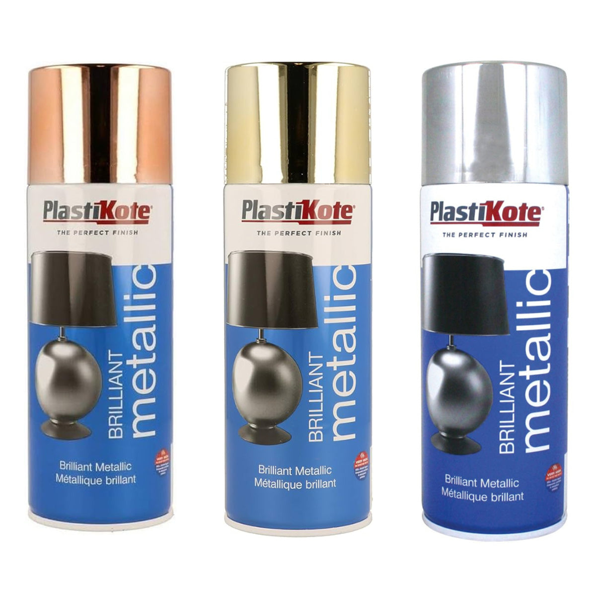 Plastikote Brilliant Metallic Spray Paint 400ml - Gold Main Image