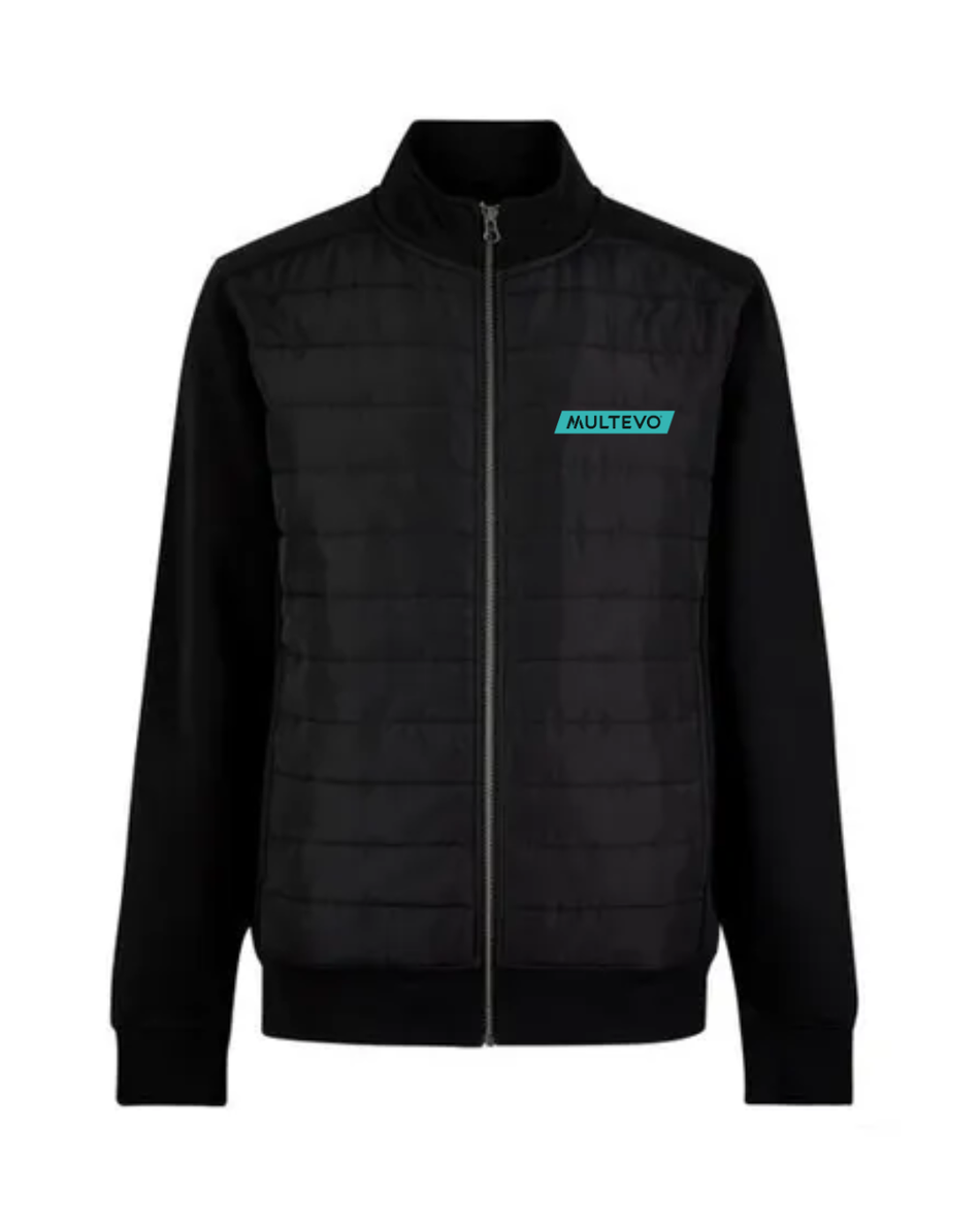 Quilted Full Zip Sweatshirt - Black - Mens