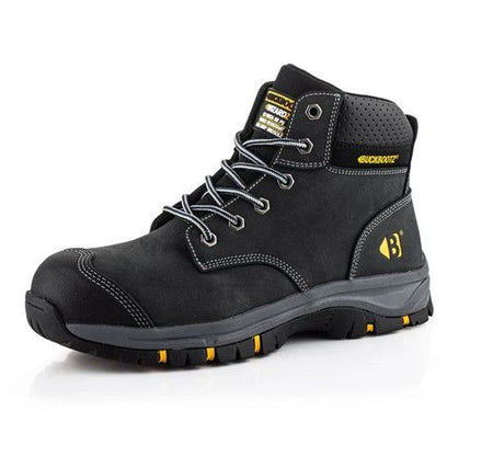 WIZARDZ Leather Safety Lace Boot Black Main Image [src:wizl1blk.jpg@20260819113435]