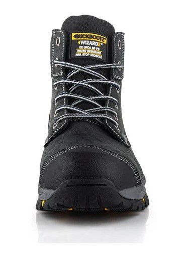 WIZARDZ Leather Safety Lace Boot Black [src:wizl1blk5.jpg@20260819113459]