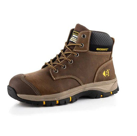 WIZARDZ Leather Safety Lace Boot Brown Main Image [src:wizl1br.jpg@20260819124048]