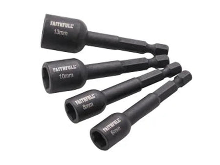 XMS Faithfull 4 Piece Impact Nut Driver Set Main Image