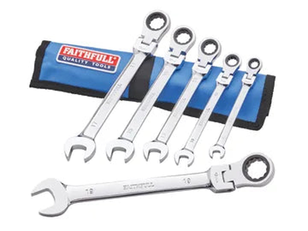 XMS Faithfull 6 Piece Ratcheting Combination Spanner Set Main Image