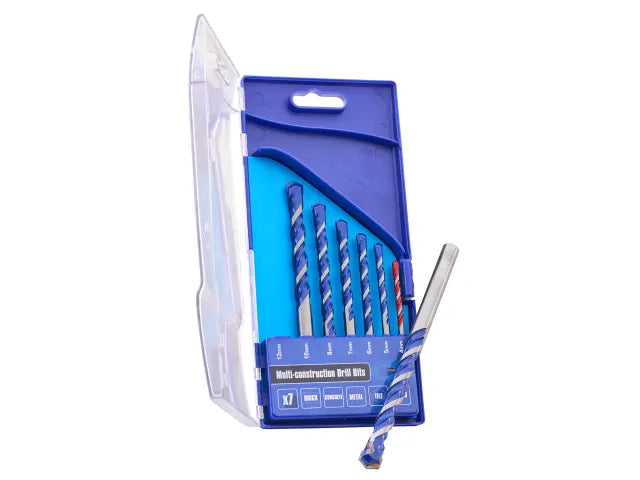 Faithfull 7 Piece Multi-Construction Drill Bit Set Main Image [src:xms26drill7.jpg@20260921132000]