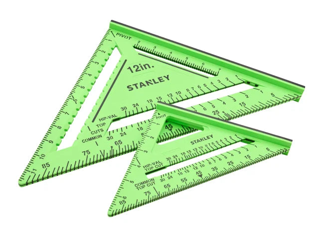 Stanley 175 & 300mm (7 & 12in) Hi-Vis Square Twin Pack Main Image [src:xms26squares.jpg@20260923093839]