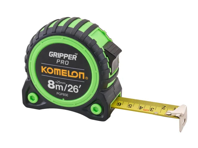 Komelon 8m (26ft) Hi-Vis Gripper Tape Main Image [src:xms26tape8.jpg@20260923094410]