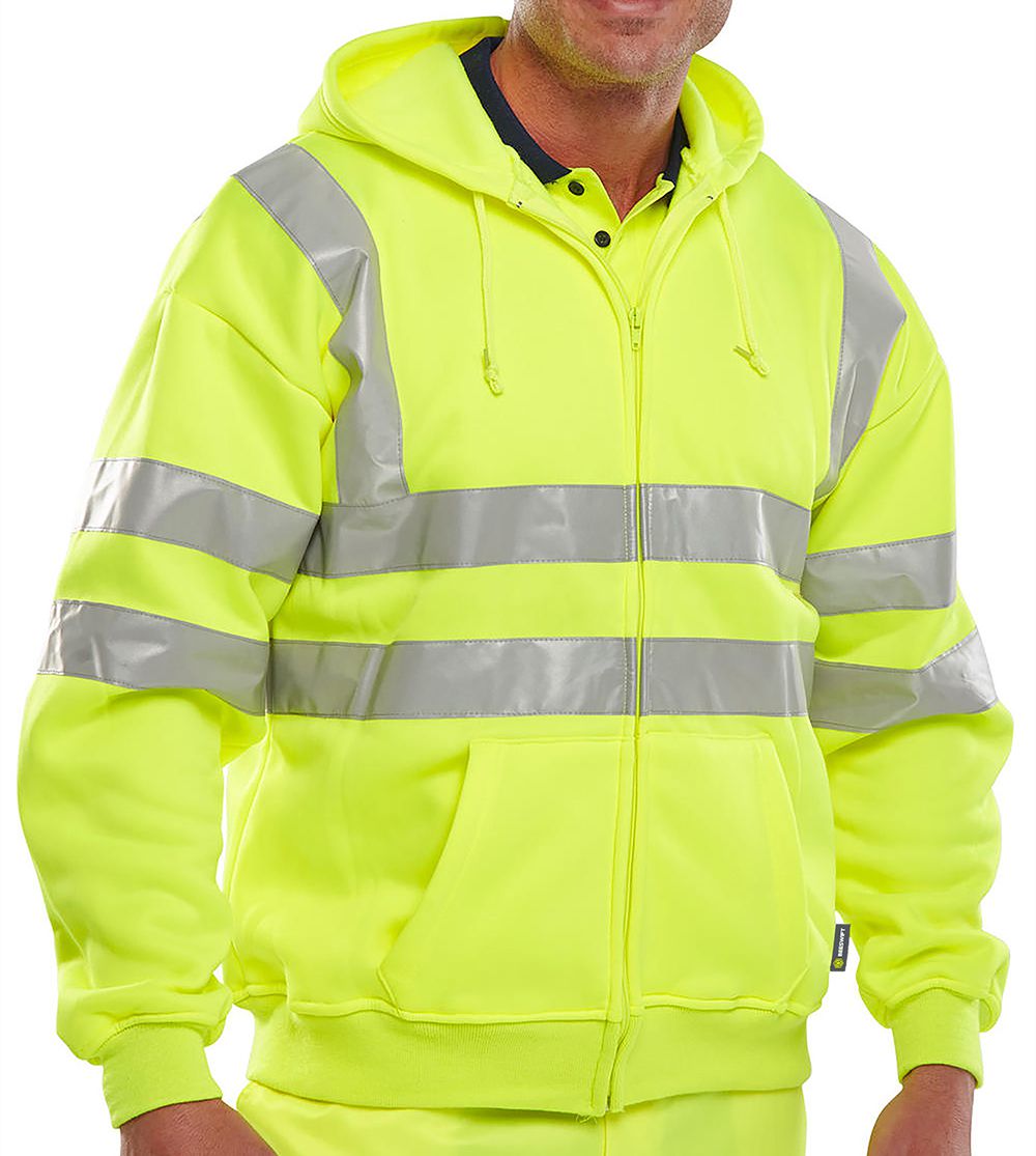 Hi-Vis Full Zip Hoodie - Yellow Main Image [src:zipy.jpg@20261026114211]