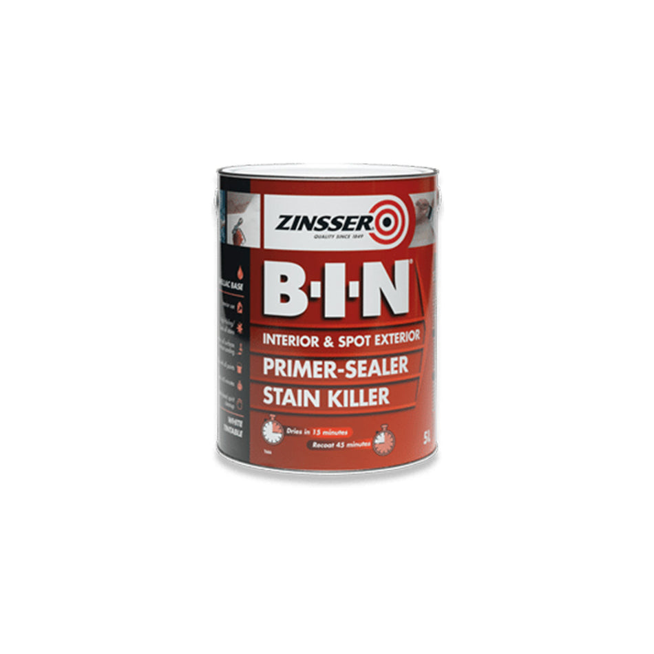 Zinsser B-I-N Shellac Base Primer, Sealer and Stain Killer (500ml / 1L)