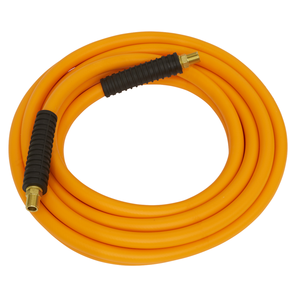 Sealey Air Hose 15m x Ø8mm Hybrid High-Visibility with 1/4"BSP Unions AHHC15