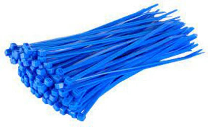 100mm x 2.5mm Blue Nylon Cable Tie x100