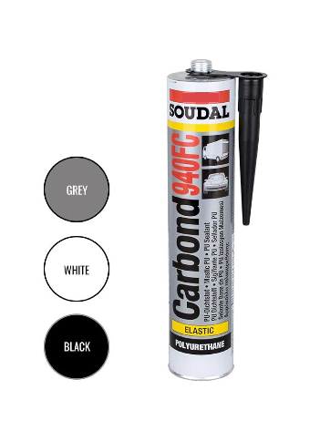 Soudal Carbond 940FC Polyurethane Adhesive Sealant PU Black Grey White 300ml