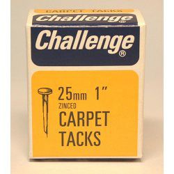 Challenge Zinc Plated Carpet Tacks - 25mm (40g) Main Image [src:carpett.jpg@20261028102546]