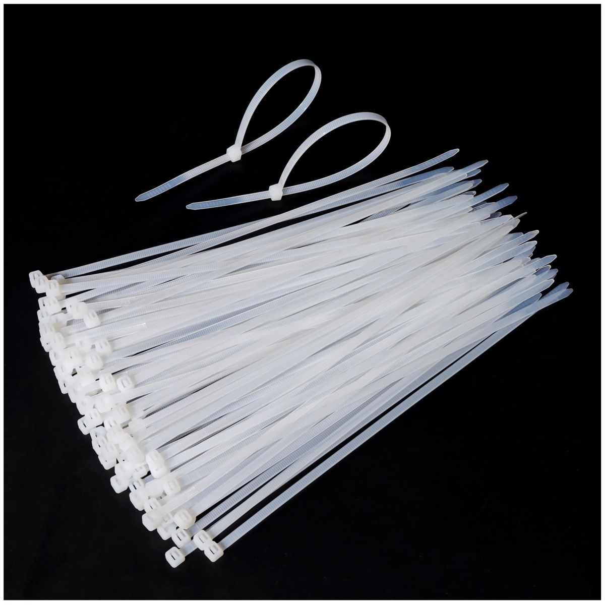 550mm x 8mm Natural White Nylon Cable Tie x50 Main Image [src:clear cable ties.jpg@20261008150918]