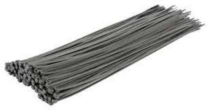 165mm x 2.5mm Black Nylon Cable Tie x100