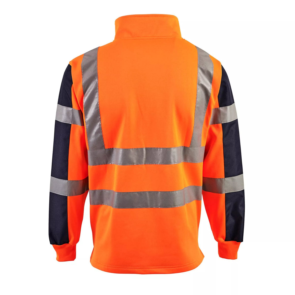 Hi-Vis 1/4 Zip Rugby Shirt - Orange/Navy [src:hvrugbyo3.jpg@20261026111537]
