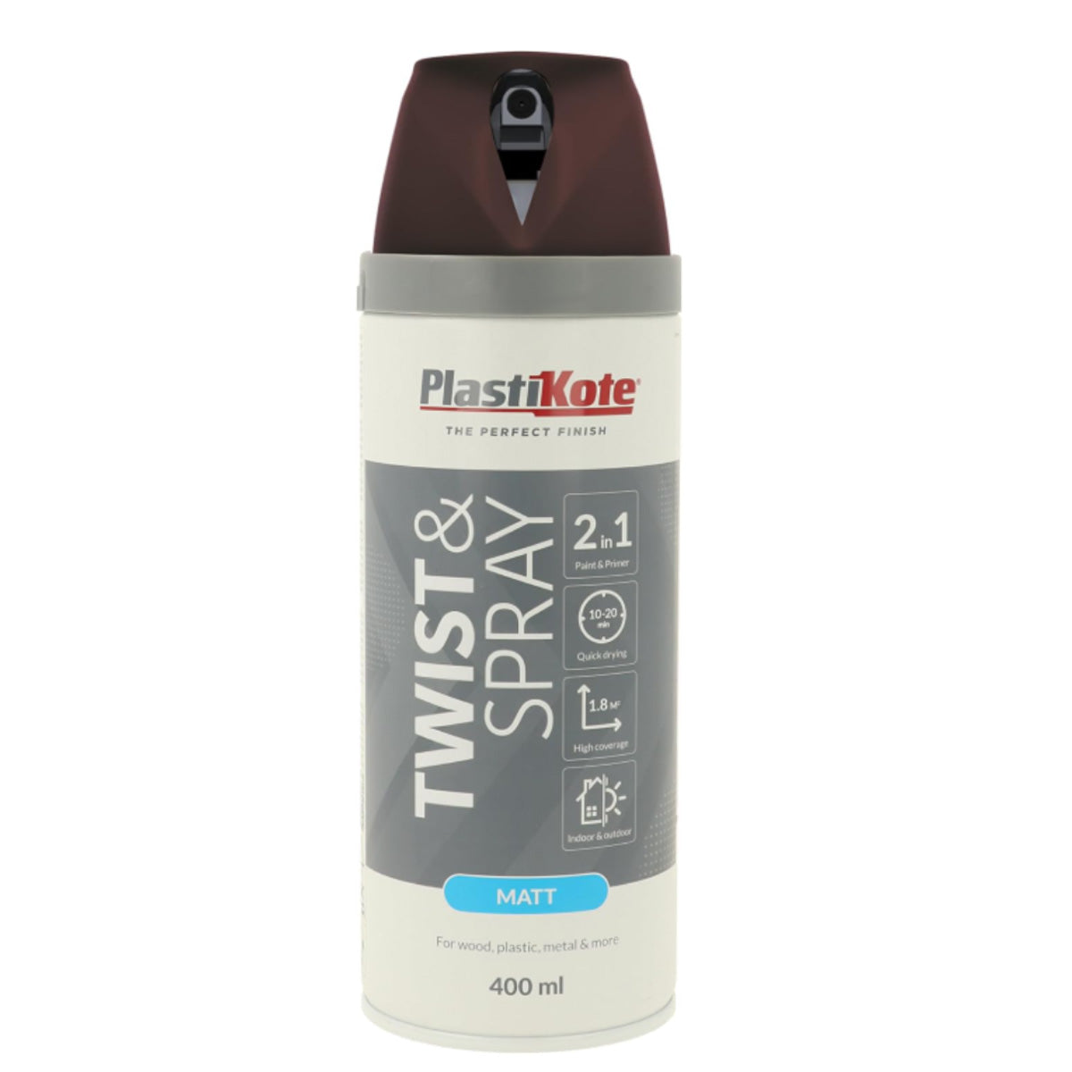 PlastiKote Twist & Spray Paint 400ml - Matt Duck Egg Blue [src:matt_chocolate2.jpg@20260112092157]