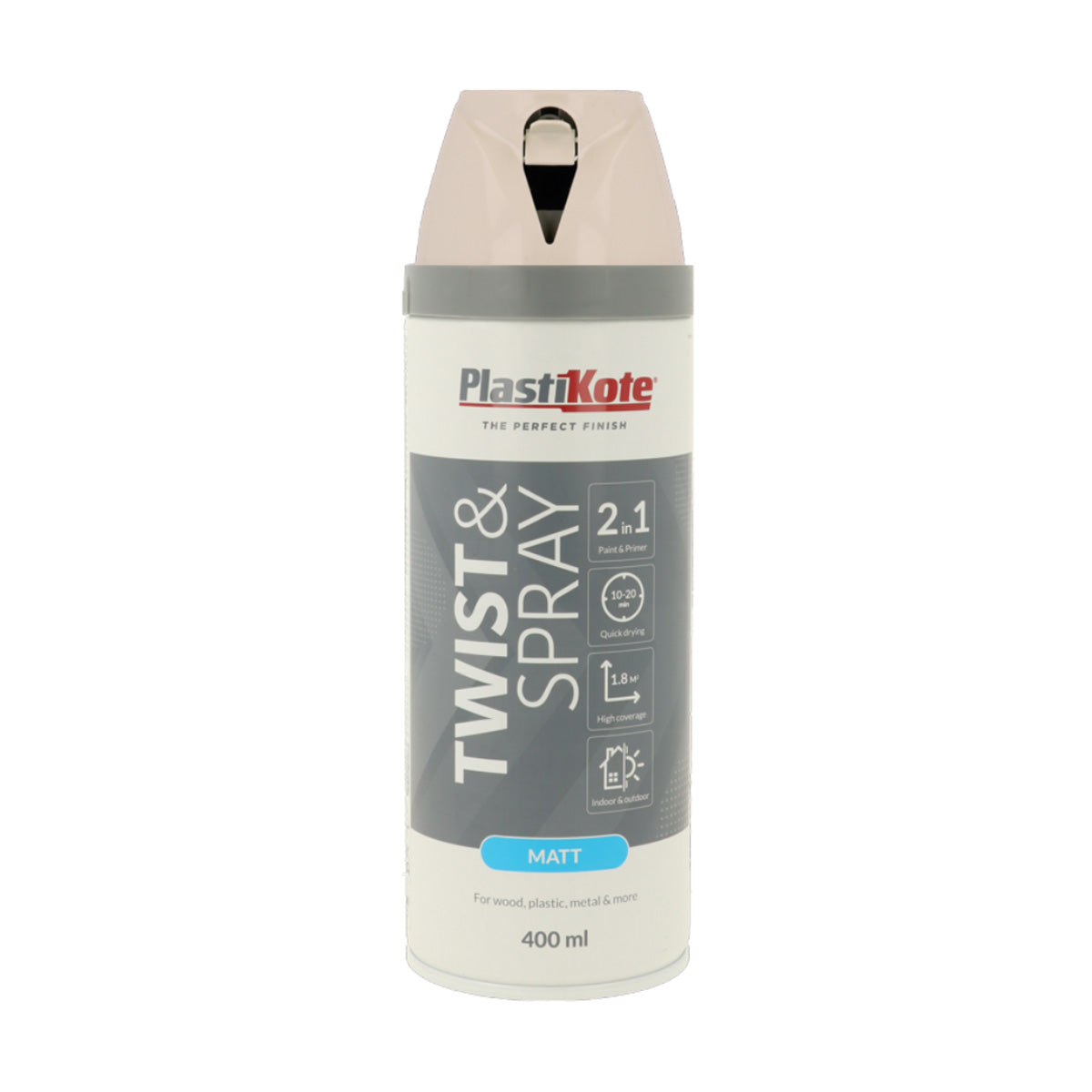 PlastiKote Twist & Spray Paint 400ml - Matt Spanish Olive (RAL 7002) [src:matt_eden_bkush.jpg@20260112092158]