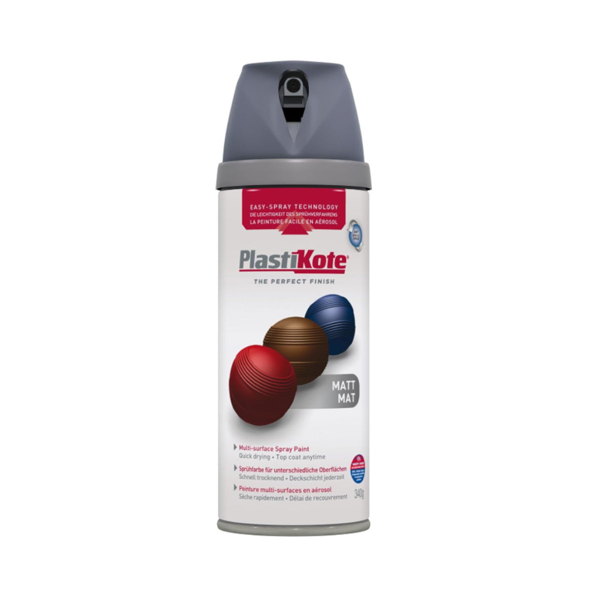 PlastiKote Twist & Spray Paint 400ml - Matt Antique White [src:matt_grey2.jpg@20260112092158]