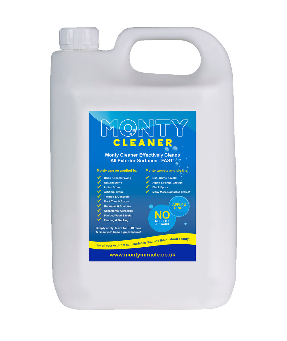 Monty Miracle Fast Patio Cleaner - 5 Litre Outdoor & Garden Surface Cleaner