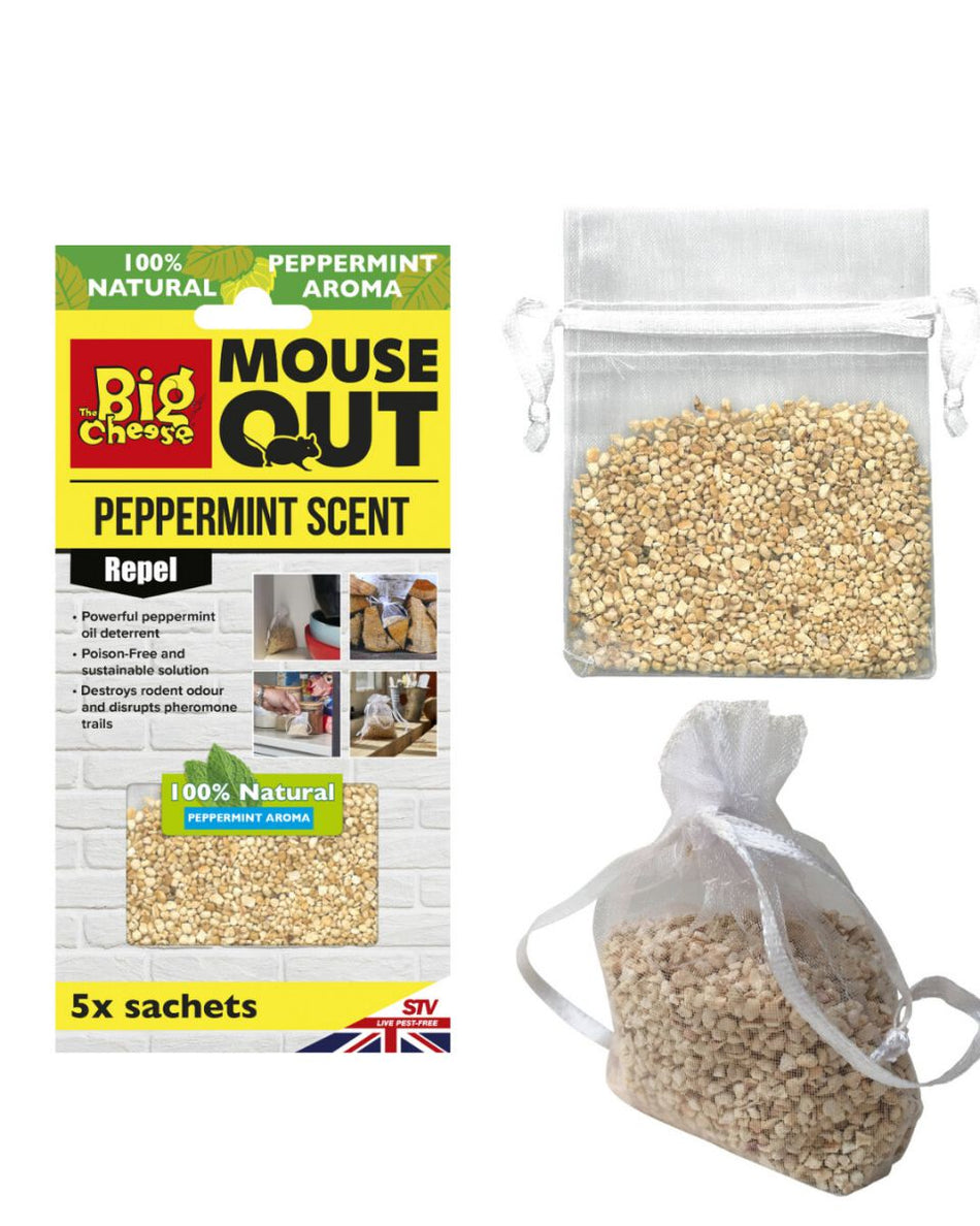 STV The Big Cheese Mouse Out Scent Sachet - 5-Pack Mint Aroma - Odour Destroyer Main Image