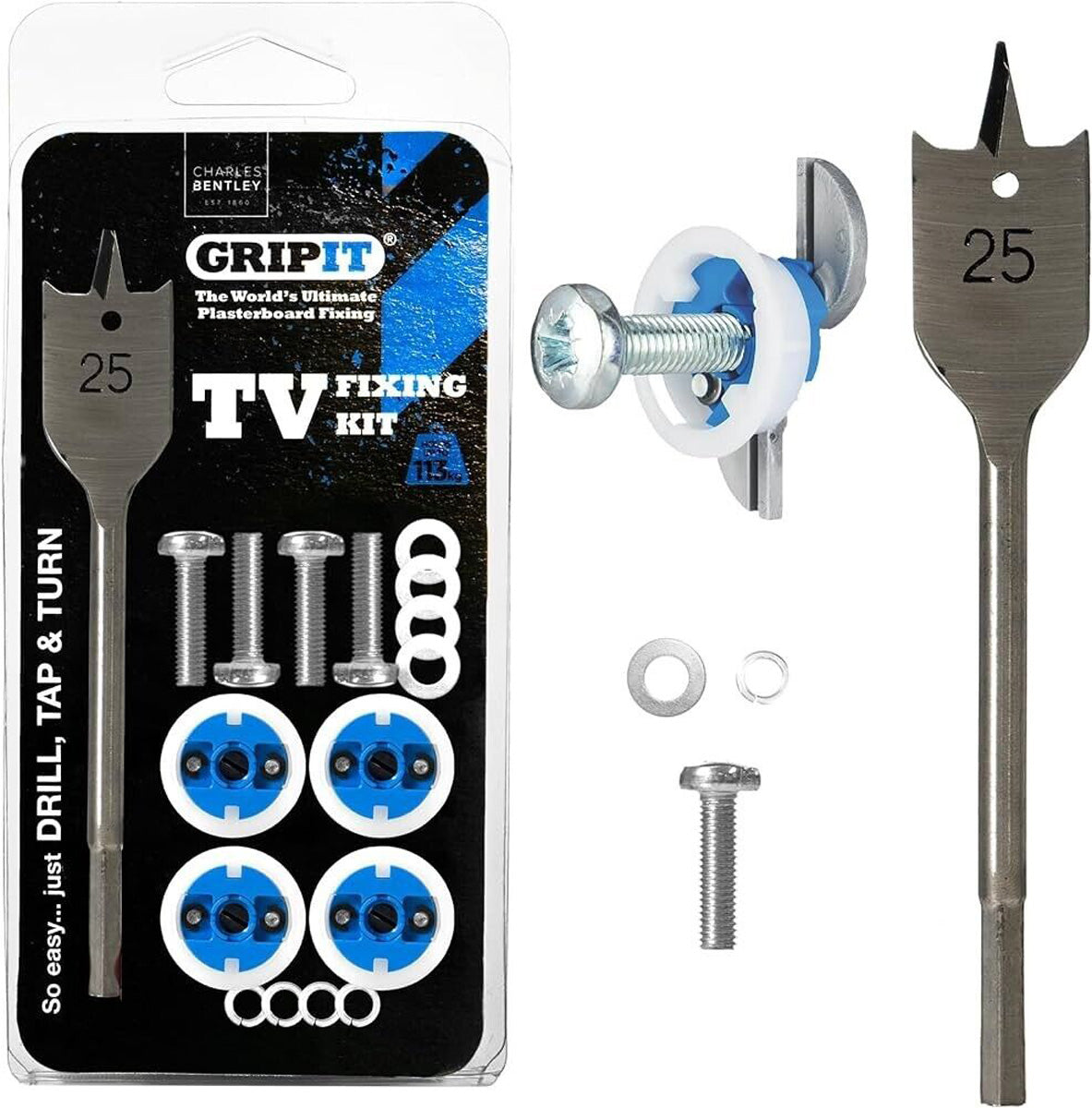 Gripit TV Kit, Clam Pack Main Image